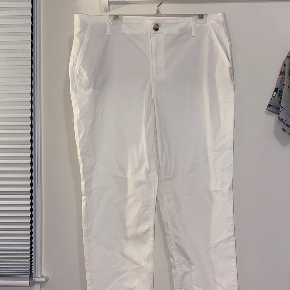 NWT LOFT The Slim White Cotton Pants 14